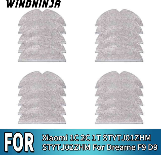 WINDNINJA Mopptuch-Ersatz für Xiaomi MiJIA 1C 2C 1T und Dreame F9 D9 Saugroboter zur Trocken- und Nassreinigung - Bild 1
