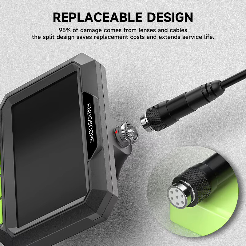 BUMBORN Handheld-Endoskop mit 4,3-Zoll-IPS-Display, 1080P-Kamera und starrem Kabel, IP67 wasserdicht, Farbe: Schwarz - Bild 3