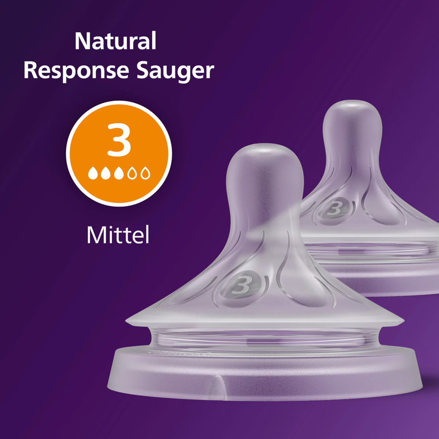 Philips Avent Natural Response Silikon Sauger 2er Pack Stufe 3 Transparent - Bild 8