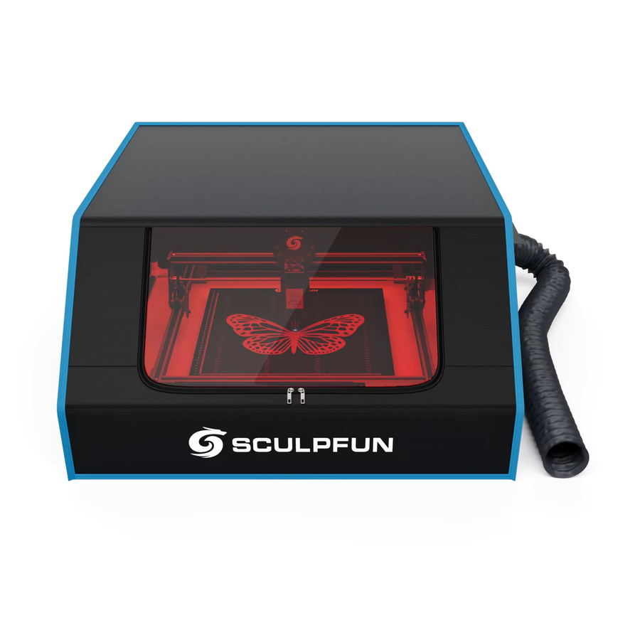 SCULPFUN B1 Rauchdichte und feuerfeste Schutzbox mit Lüfter für Lasergravurmaschinen, Schwarz, B/T/H: 81 x 73 x 38 cm - Bild 5