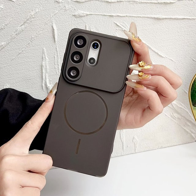 Robuste und ultradünne TPU-Schutzhülle für Samsung Galaxy S26, S25 und S24 Plus Ultra in Orange mit mattierter Oberfläche und kabelloser Ladefunktion - Bild 1