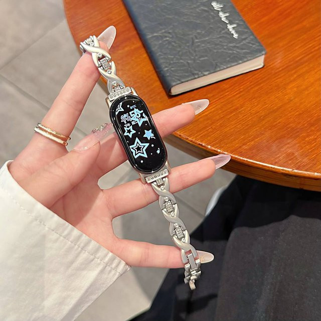 iwujiao Uhrenarmband Edelstahl, Silber, für Xiaomi Band 10 9 8 - Bild 1