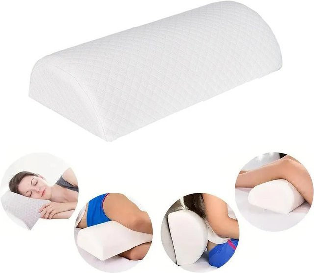 Modern Home Furnishing Komfort Nackenkissen aus Memory-Schaum mit Baumwollbezug als Lendenstützkissen in Weiß - Bild 1