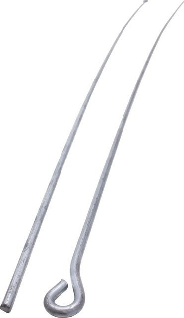 Protektor Abhängedraht aus Stahl mit Ø 6 mm Öse in Silber, Länge: 1000 mm - Bild 1