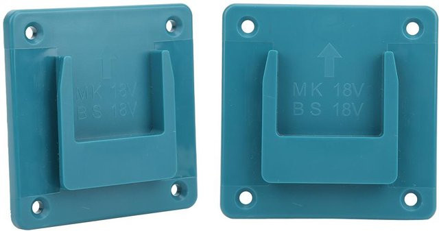 2er-Set Wandhalterung für Makita 18V Akku-Geräte in Cyan Grün - Bild 1