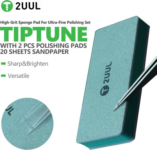 2UUL FM02 Polier-Set mit Baumwollpads, Schleifpapier und Pinzette für Handy-Reparaturen - Bild 1