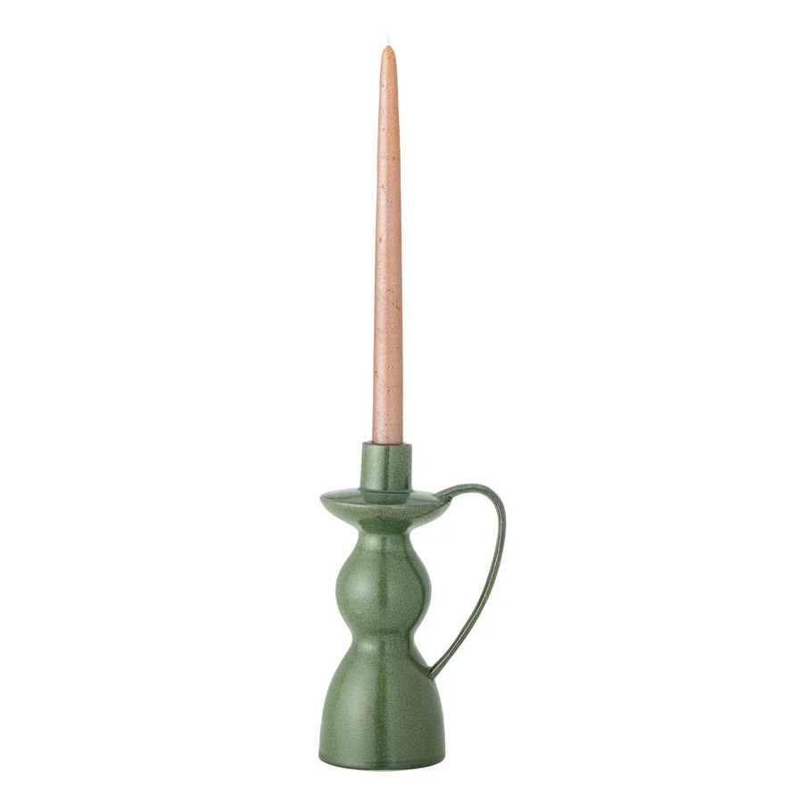 Bloomingville Kerzenhalter Fija aus Keramik in Grün für Stabkerzen, Höhe: 22,5 cm - Bild 1