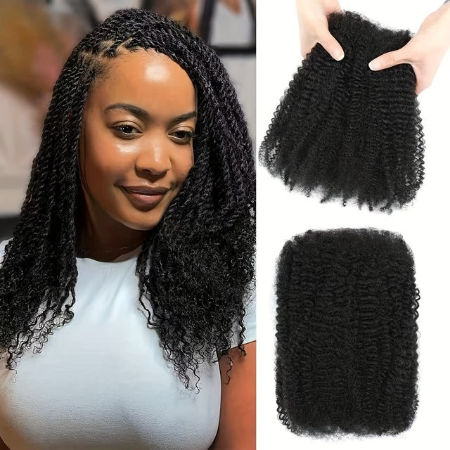 Afro Kinkys Bulk Kunsthaar für Dreadlock-Erweiterungen, Unisex - Bild 1