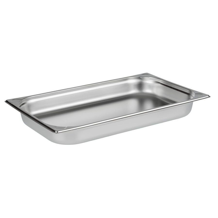 APS GN 1/1 Gastronorm Behälter aus Edelstahl, Silber, B/T/H: 53 x 32,5 x 6,5 cm - Bild 1