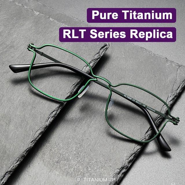 Quadratische Korrektionsbrille, Titan, Vollrand, Unisex - Bild 1