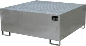Bauer Südlohn Auffangwanne AW 1000-1 aus Stahl, feuerverzinkt, Farbe: Silber, B/T/H: 146,0 x 62,0 cm - Bild 1