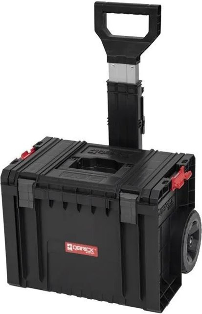PROREGAL QBRICK Werkzeugtrolley Pro Schwarz aus Metall mit Deckel, Teleskopgriffen und Gummirädern, H x B x T: 39 x 45 x 69 cm - Bild 1