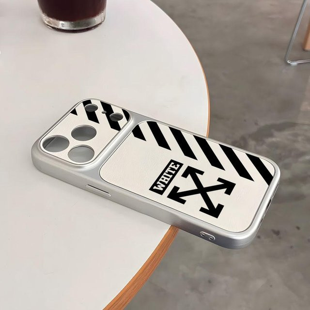 O-Off Luxuriöse Handyhülle mit Lammleder-Textur in Weiß für iPhone 17 Air 16 15 14 Plus 13 12 11 X - Bild 1