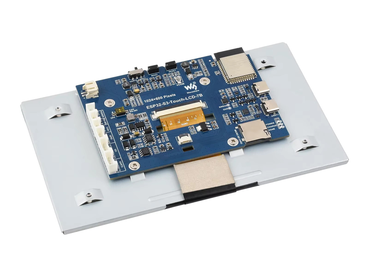 Waveshare ESP32-S3 7-Zoll-Display Typ B mit 1024x600 Auflösung und optionaler Touchfunktion in Silber - Bild 2
