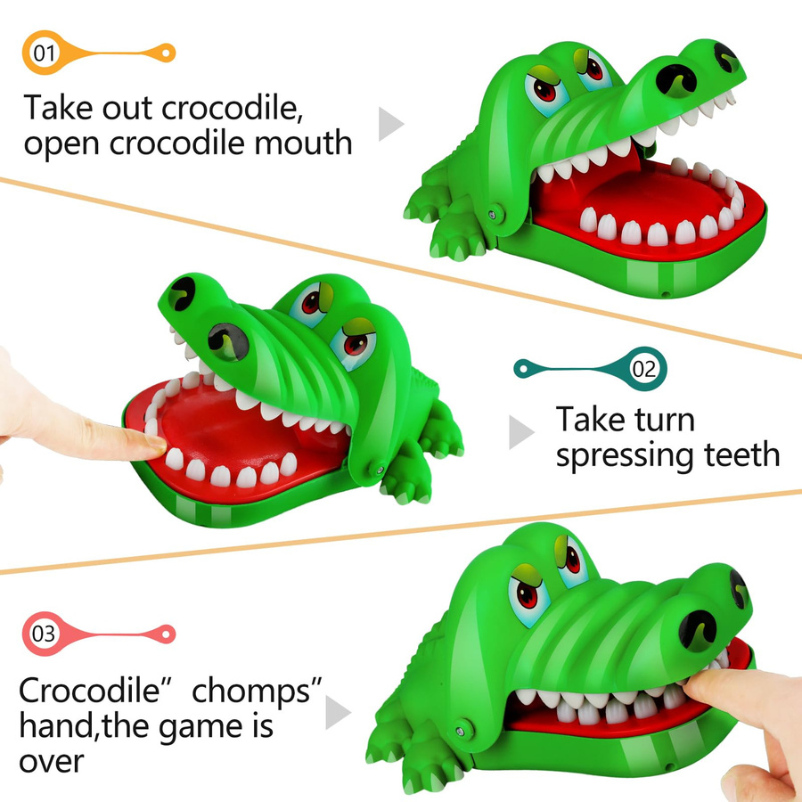 Yiran toy Krokodilzähne Fingerbeißen Spielzeug Mehrspieler-Spielparty Streich Requisiten Handbiss-Trick Dekompression Anti-Stress-Spielzeug - Bild 4