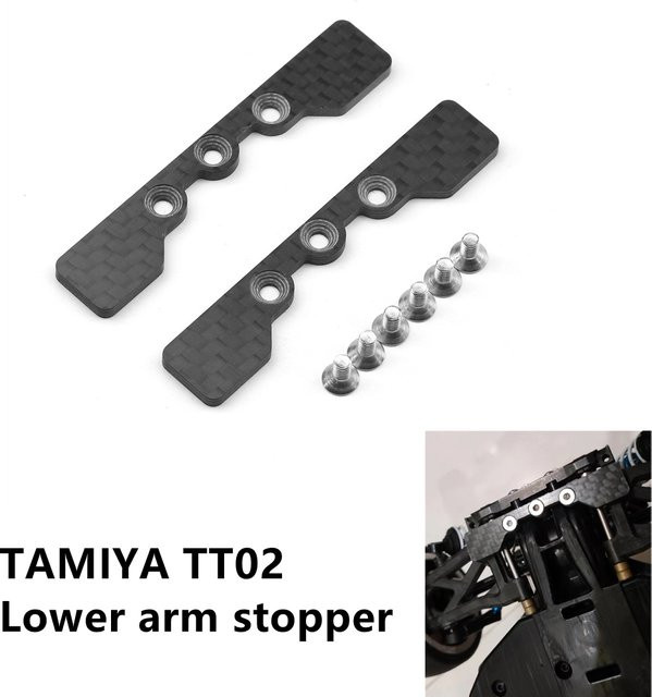 Tamiya Untere Armstopperplatte aus Kohlefaser, 1:10, Zubehör - Bild 1