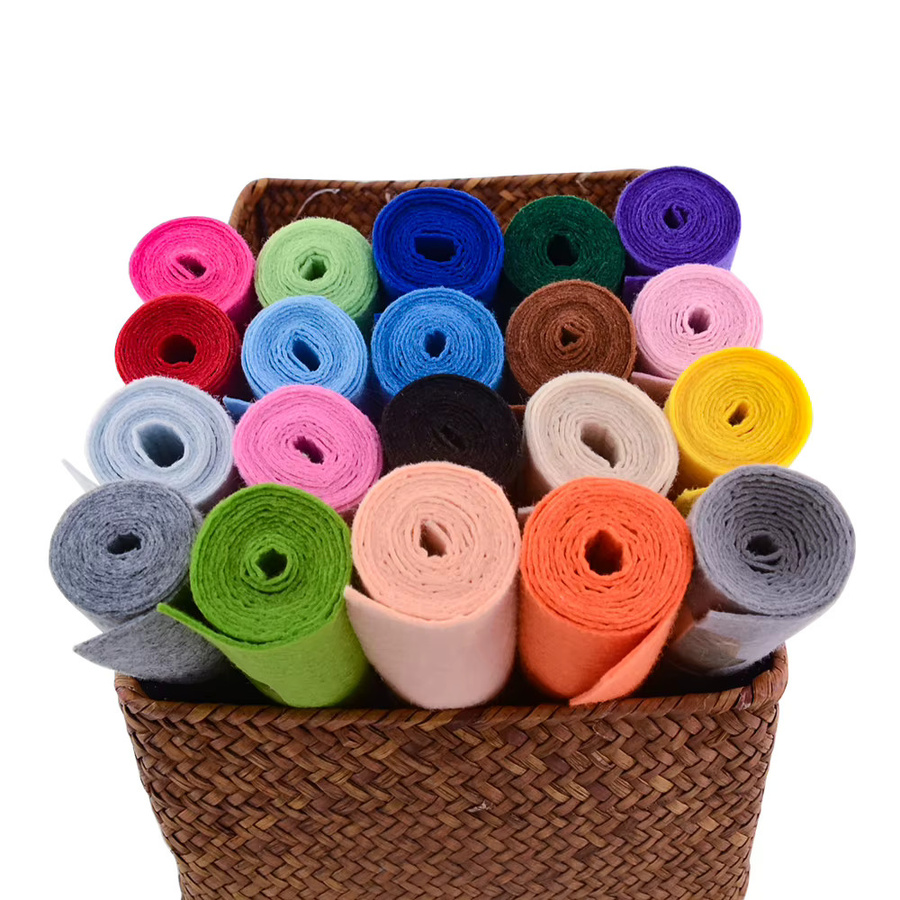 Polyester-Filzstoff für Patchwork und DIY-Puppen, Grau und Mehrfarbig, B/H: 50 x 40 cm, 1,0 mm Stärke - Bild 2