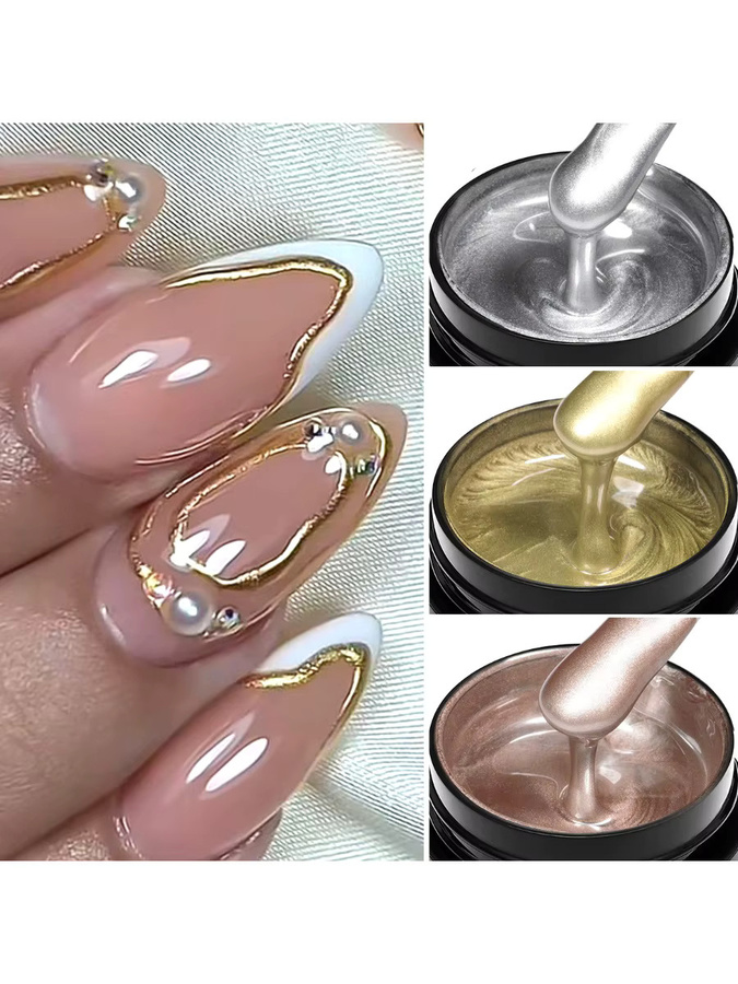 Four Lily Metallic-Malerei-Gel, Chrom, Gold, Silber, Roségold - Bild 6