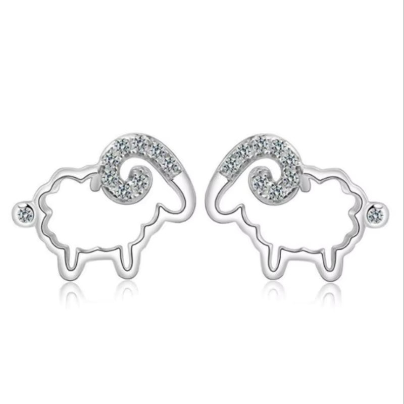 GaGa-Duck Schaf-Ohrringe, 925 Silber, Zirkonia - Bild 4