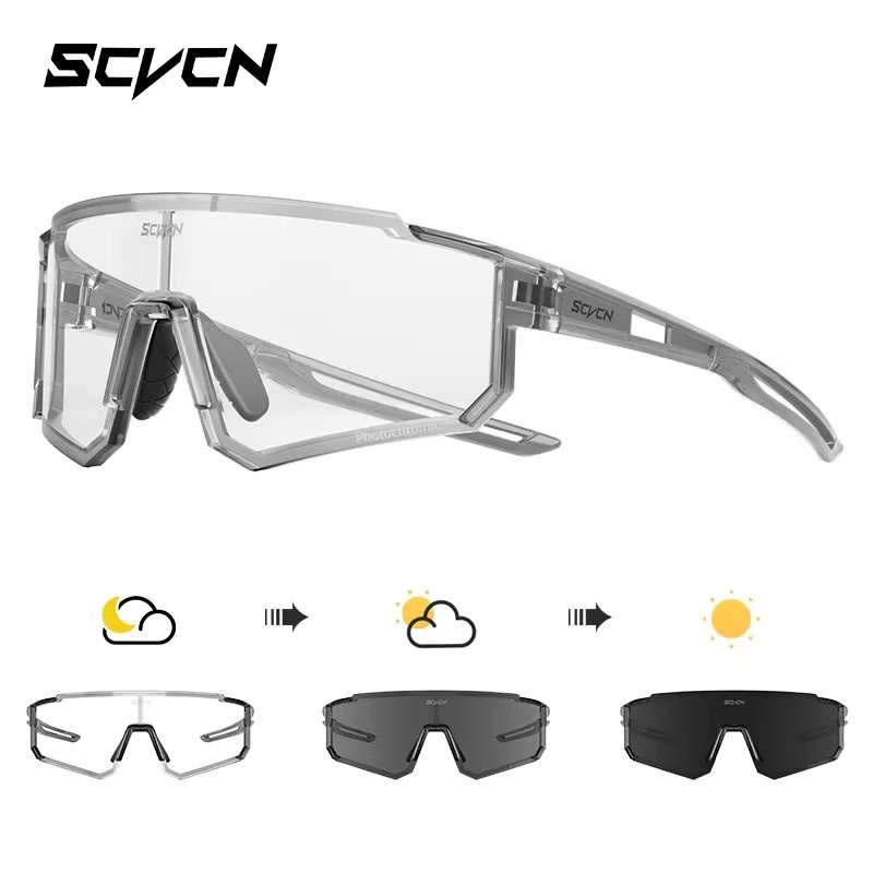 SCVCN Photochrome Sonnenbrille, Vollrand, Unisex, Kunststoff - Bild 2