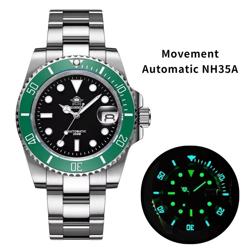 ADDIESDIVE Taucherarmbanduhr, Automatik, Edelstahl, Saphirglas, Herren - Bild 4