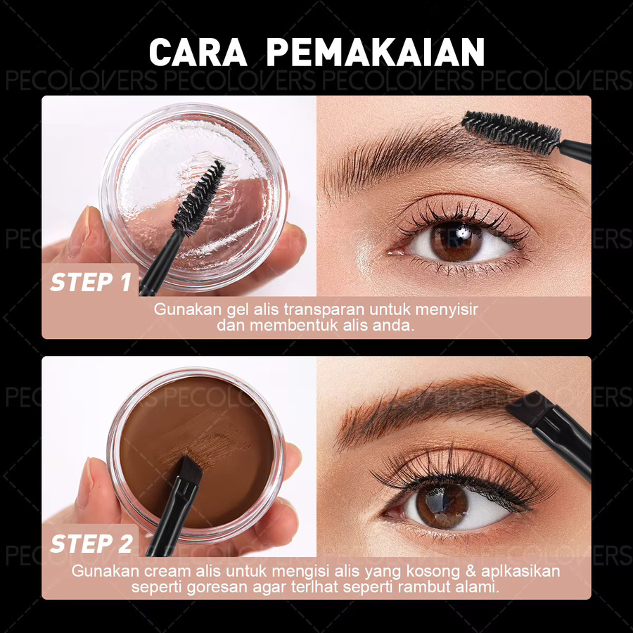 2-in-1 Augenbrauen- und Eyeliner-Gel mit Pinsel, Unisex - Bild 4