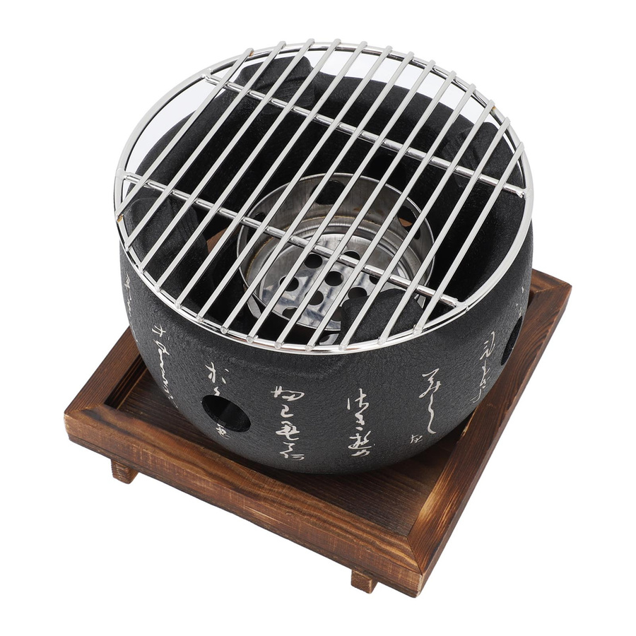 Fishine Japanischer Mini Holzkohlegrill Tragbarer Runder BBQ Grill - Bild 3
