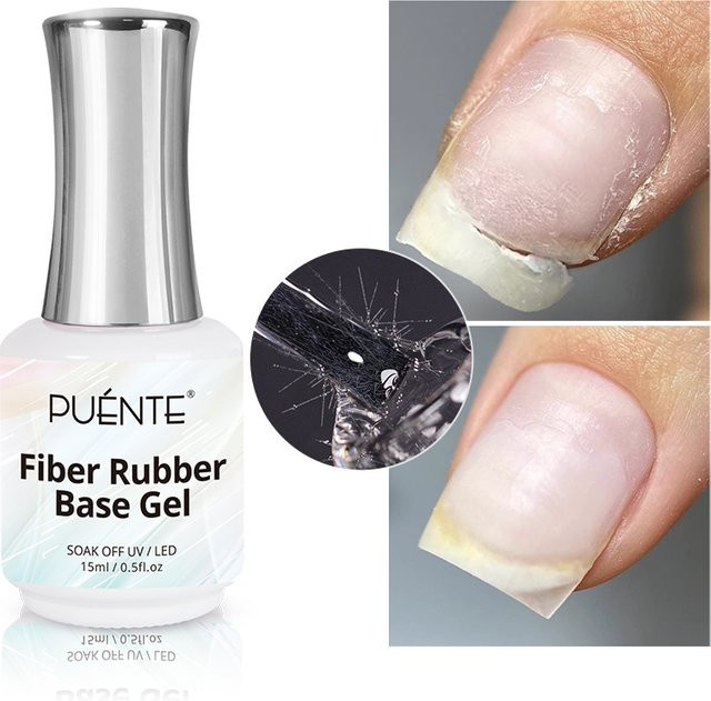 Puente Fiberglas-Gummi-Basis-Gel-Nagellack, durchsichtig, 15 ml - Bild 1