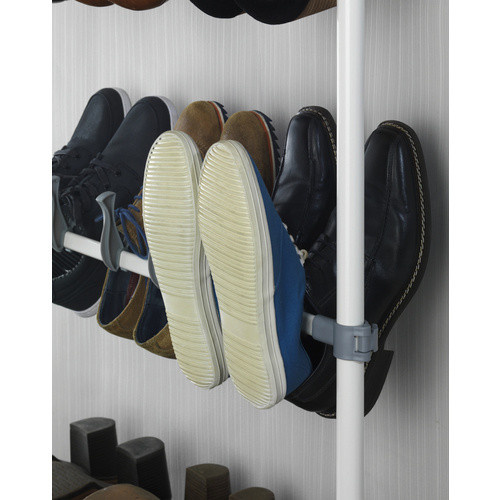 Wenko Teleskop Schuhregal Atlas aus pulverbeschichtetem Metall in Weiss-Grau, Breite: 68,5 cm - Bild 2