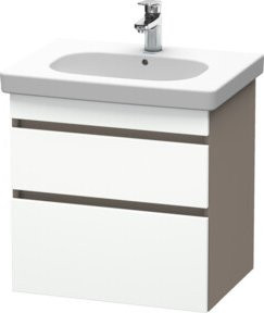 Duravit Waschtischunterschrank DuraStyle in Weiß, wandhängend, 2 Schubladen, B: 60,0 cm, T: 45,3 cm, H: 61,0 cm - Bild 1