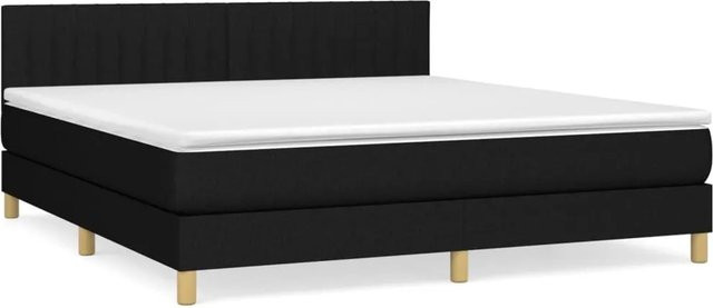 vidaXL Boxspringbett mit Matratze Hybrid-Design in Schwarz, B/T: 160 x 200 cm - Bild 1