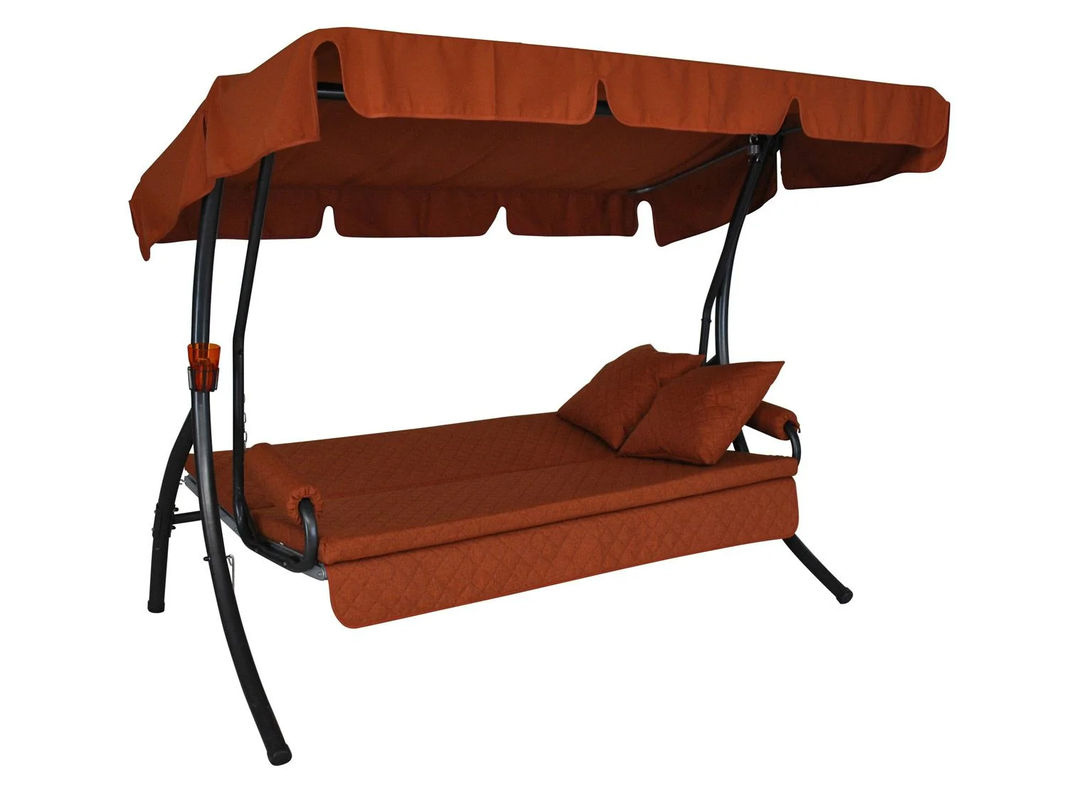 ANGERER Hollywoodschaukel LIVING 3-Sitzer in Orange mit Sonnenverdeck und Polsterung, B/T/H: 240 x 160 x 145 cm - Bild 2