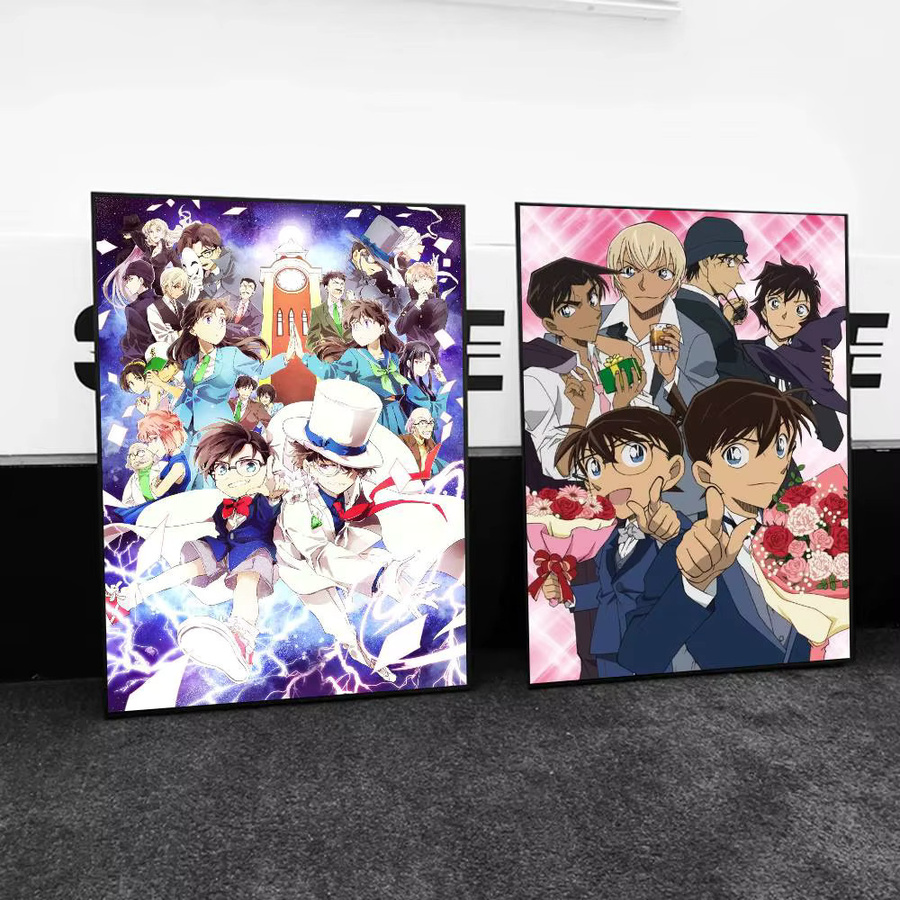 Kayou Anime Detektiv Conan Wandposter Selbstklebender Wasserdichter Aufkleber aus Papier, Mehrfarbig, B/H: 15,0 x 10,0 cm - Bild 1