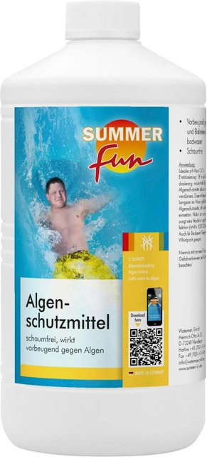 Summer Fun Algezid schaumfrei flüssig zur Algenprävention für Pools und Whirlpools, 1 l - Bild 1