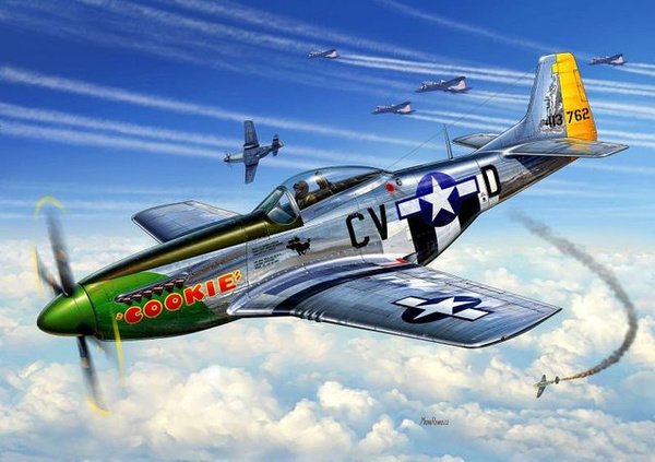 Revell P-51D Mustang, Fahrzeug, 1:72, Silber