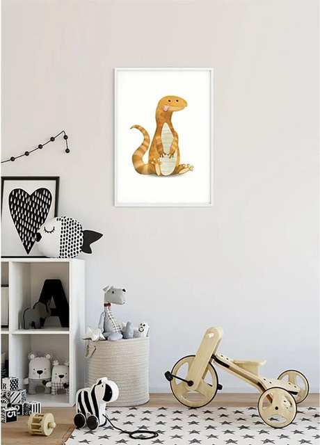 Komar Wandbild Cute Lizard Paper Poster Multicolor B: 30 cm, H: 40 cm - Bild 1