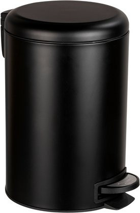WENKO Treteimer LEMAN in Schwarz mit Soft-Close-Funktion und herausnehmbarem Inneneimer, Höhe: 38 cm, Volumen: 12 l - Bild 1