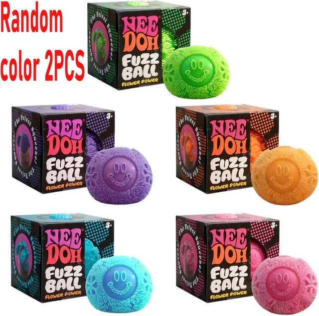 Needoh Fuzz Smiley Gesicht Ball, Stressball, Schreibtischornament - Bild 1