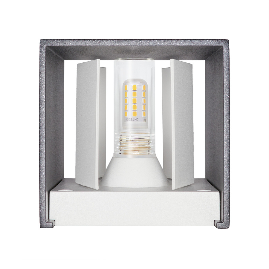 Luxvenum Wandleuchte CUBE LED Up & Down in Anthrazit RAL 7016 matt, dimmbar, IP54, Aluminium - Bild 1