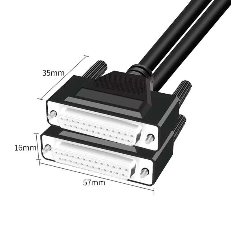 DIVEDEER Serielles Kabel mit Anschlussklemmen DB9 DB15 DB25 in Schwarz - Bild 2
