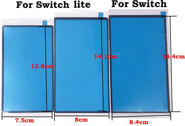 TingDong Staubschutz-Aufkleber mit Schwamm und doppelseitigem Klebstoff für Nintendo Switch NS Lite LCD-Bildschirm Touchscreen in Blau - Bild 1