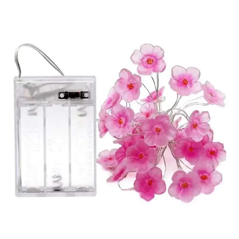 3M Kirschblüten-Feen-Lichterkette mit 30 LED in Pink, batteriebetrieben für deine Dekoration im Freien - Bild 3
