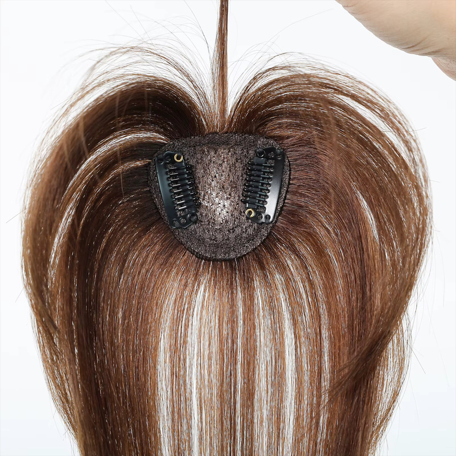 HAIRCUBE Echthaar-Topper, honigbraun, 3D-Wispy-Pony, 25,4 cm, Damen - Bild 4