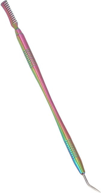 Koogeelife Nagelstift Reinigungskamm Edelstahl, 2 Stück, Pink, Unisex - Bild 1