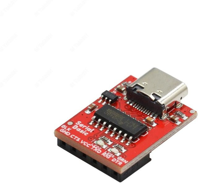Si Tai&SH USB-C zu TTL Serial Port Modul mit CH340C Chip für STM32 ISP Kommunikation in Rot - Bild 1