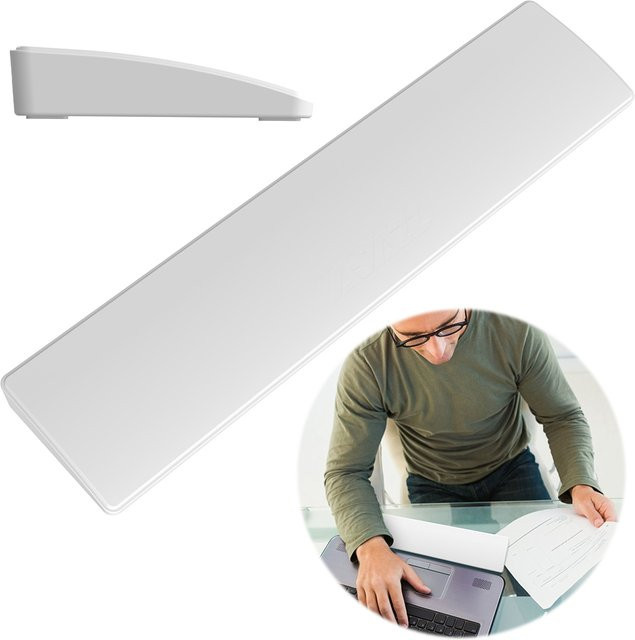 Ergonomisches 81-Tasten-Handgelenkstützpolster aus Memory-Schaum mit rutschfester Gummiunterseite für Gaming und Tippen in Schwarz oder Weiß - Bild 1