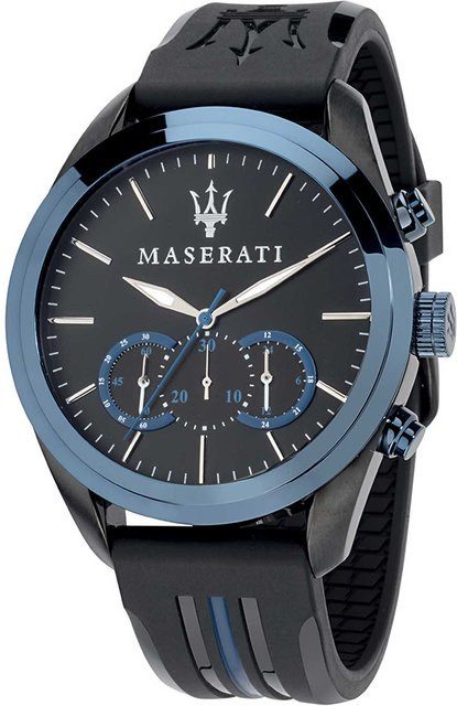 Maserati Chronograph, Quarz, Edelstahl, 45 mm, Herren, Schwarz - Bild 1