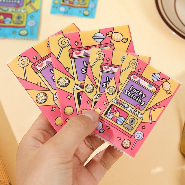100 Stück Glänzende Blind Bags aus Kunststoff in Blau und Multicolour für Kindergeburtstag und Party als DIY Geschenkverpackung - Bild 1