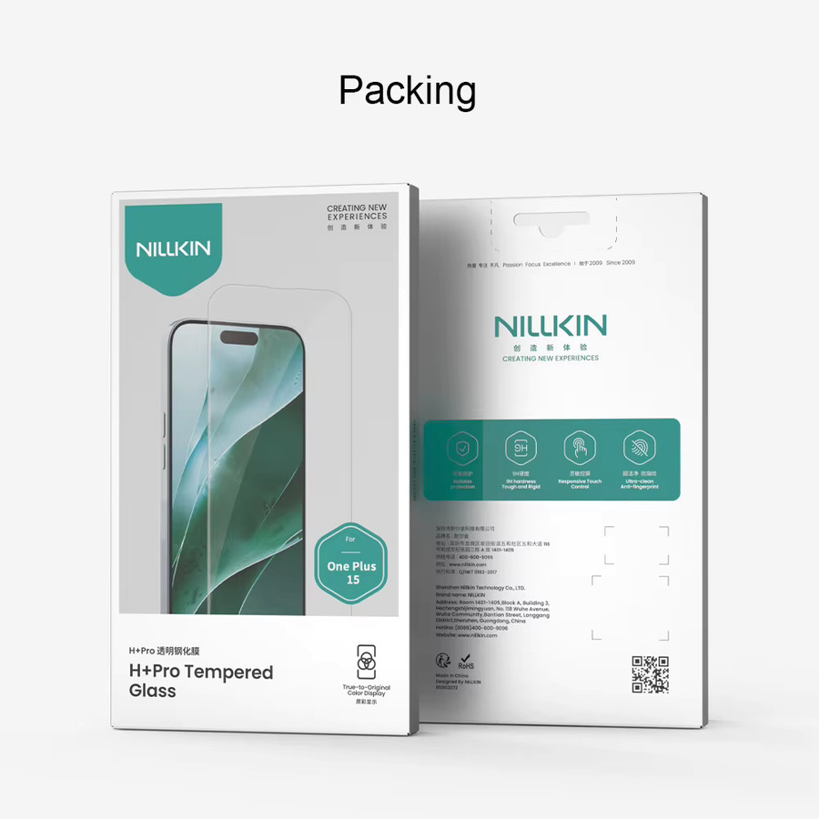 Nillkin Displayschutzfolie aus gehärtetem Glas für OnePlus 15 und OnePlus 15R Pro Serie, transparent, 9H Anti-Explosions-Schutz - Bild 4