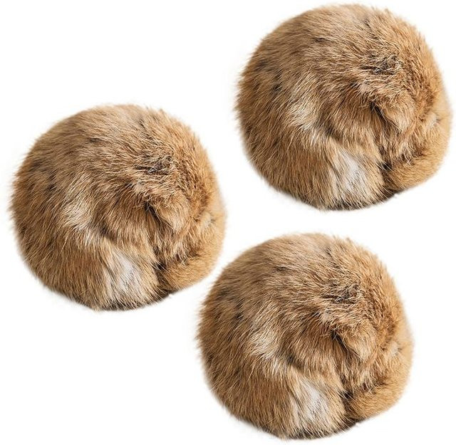 Binchi Outdoor Equipment Kaninchenfellball Interaktives Katzenspielzeug, mit Katzenminze, 1/2/3/6 Stück - Bild 1